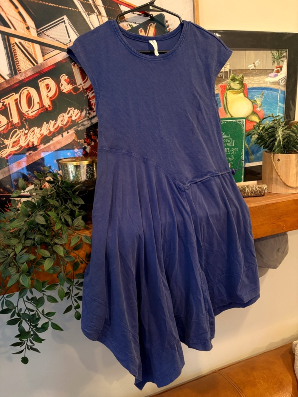 Anthropologie - Women’s Short Sleeve Asymmetrical Midi Dress